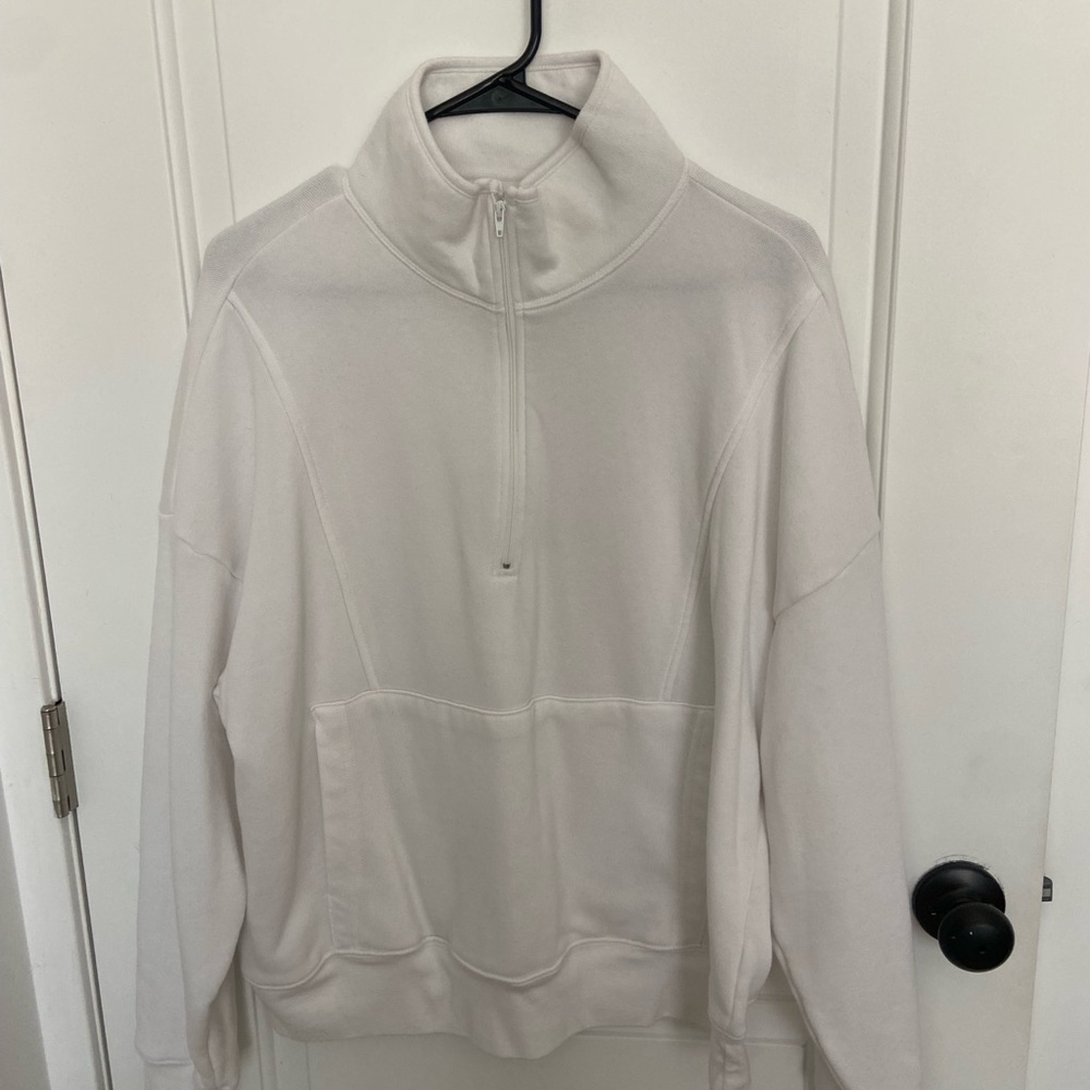 Bella Canvas White Quarter-Zip Pullover